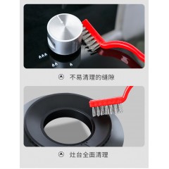 （3支装）家用煤气灶清洁刷子3个装 厨房用品油烟机灶台清洁工具钢丝小刷子