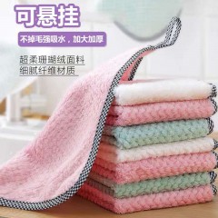 【15条装】不掉毛吸水抹布加厚不沾油厨房家用洗碗毛巾擦桌洗碗布