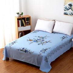 年代印花老人床单合格品黄色老式老粗布植物花卉全棉床品床单双人床