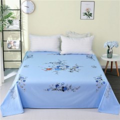 年代印花老人床单合格品黄色老式老粗布植物花卉全棉床品床单双人床