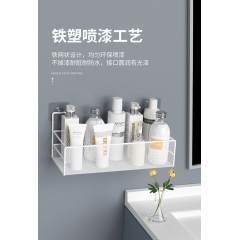 免打孔卫生间置物架浴室洗澡洗手间厕所收纳架洗漱台墙上用品大全