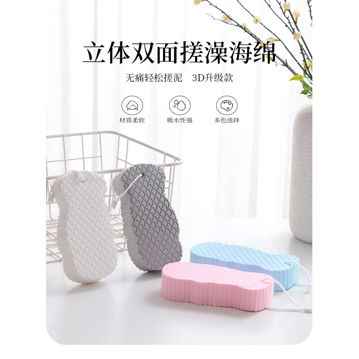 老人老年专用双面搓澡巾海绵强力搓泥神器家用洗澡沐浴绰澡洗澡巾