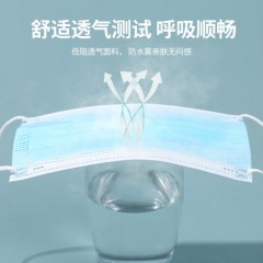 医用口罩 一次性医疗三层医生成人专用防护外用口罩独立包装100只