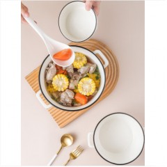 日式双耳汤碗家用2021新款大号盛汤大碗泡面碗北欧风餐具陶瓷汤盆