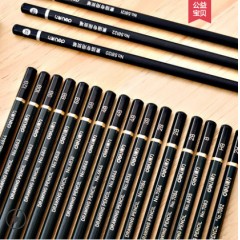 12支装得力铅笔2B绘图绘画素描铅笔HB/2H学生写字2比考试考级美术4B6B8初学者手绘速写炭笔软硬中4H铅笔套装