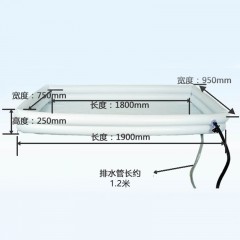 乐惠瘫痪卧床老人充气洗浴槽骨折病人成人床上洗澡盆老年护理用品