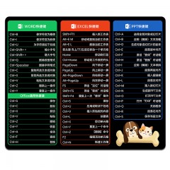 小号鼠标垫 快捷键大全桌垫