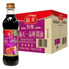 【整箱批发750ml*12瓶】海天特级一品鲜酱油酿造生抽炒菜上色提鲜