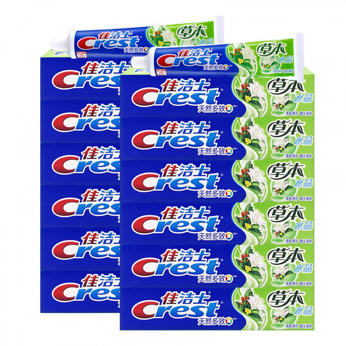 佳洁士牙膏草本水晶140g*12支