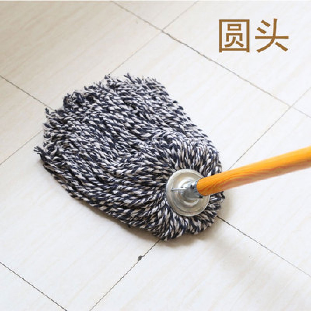 木杆拖把棉线老式墩布圆头