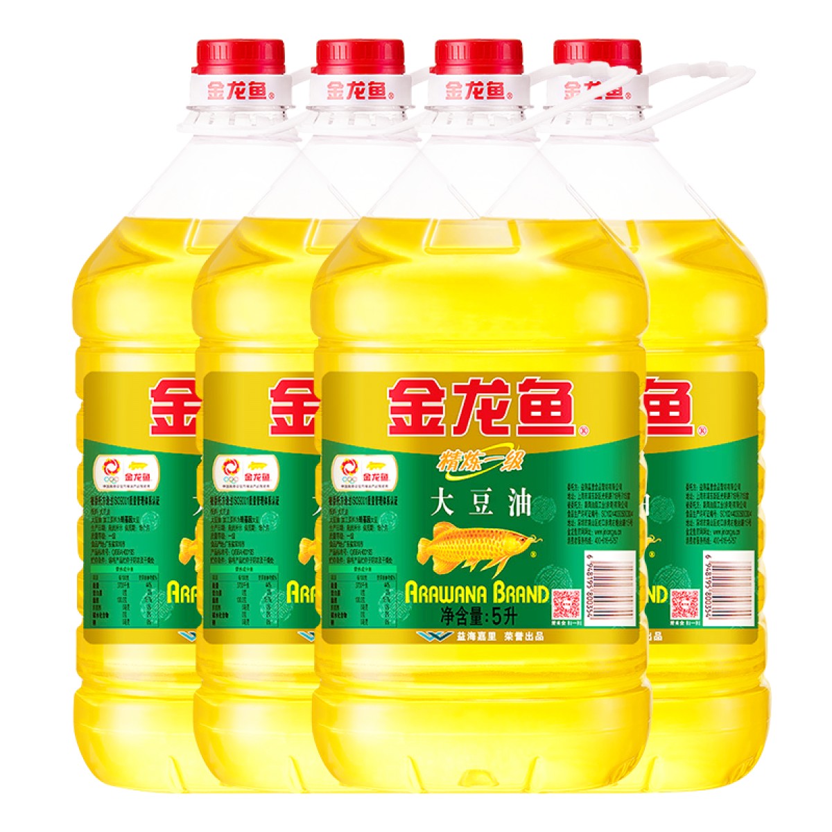 金龙鱼一级大豆油5L*4桶 食用油