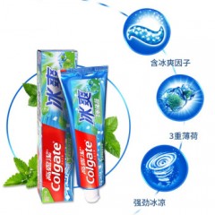 100001高露洁三重冰爽薄荷牙膏120g*54支整箱装 清新口气去牙渍含冰爽因子薄荷牙膏