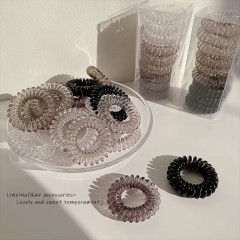 电话线发圈扎头发绳2022年新款简约头绳橡皮筋皮套头饰