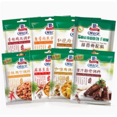 家常调料组合8袋【麻婆豆腐35g*1袋+蒜香骨50g*1袋+蜜汁排骨40g*1袋+咖喱鸡40g*1袋+宫保鸡丁35g*1袋+鱼香肉丝35g*1袋+香辣鸡翅30g*1袋+红烧肉40g*1袋】