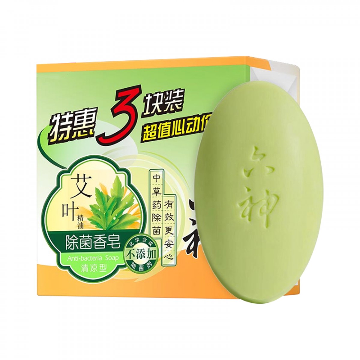 六神除菌皂艾叶 125g*6/块