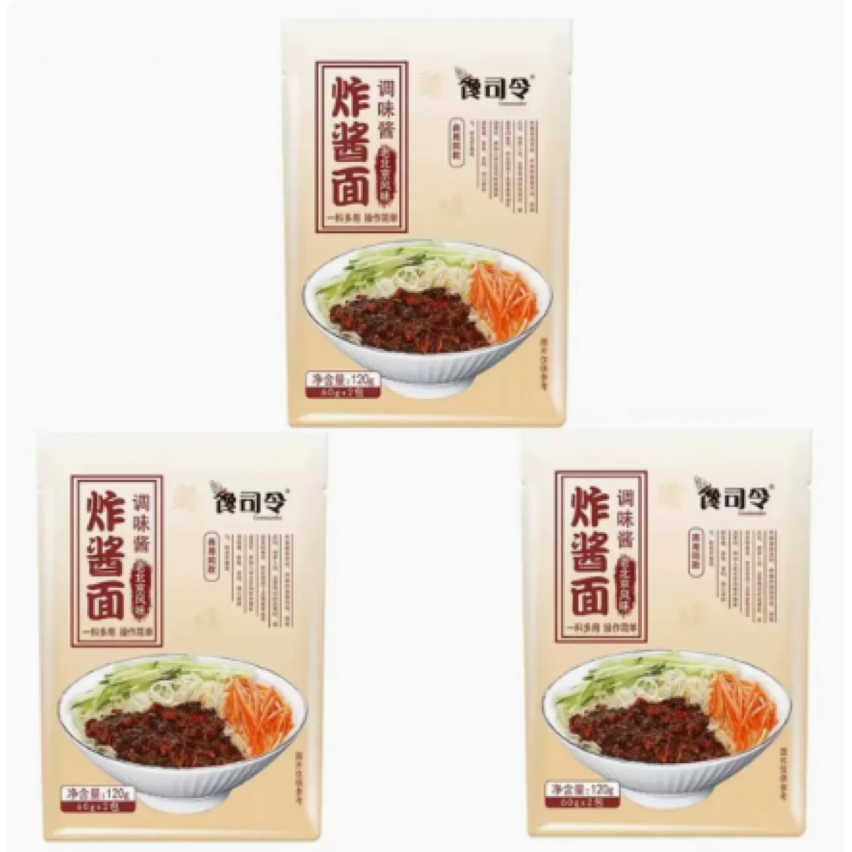 炸酱面调味酱120g*3袋（含60g*6包）