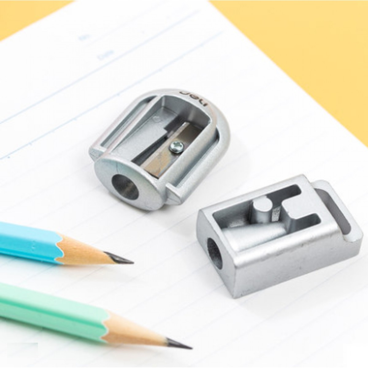 得力金属卷笔刀2个装