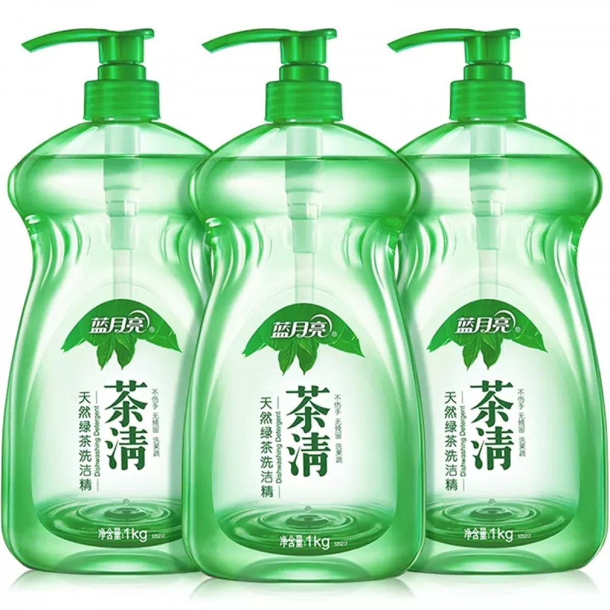 蓝月亮茶清洗洁精1kg*3瓶
