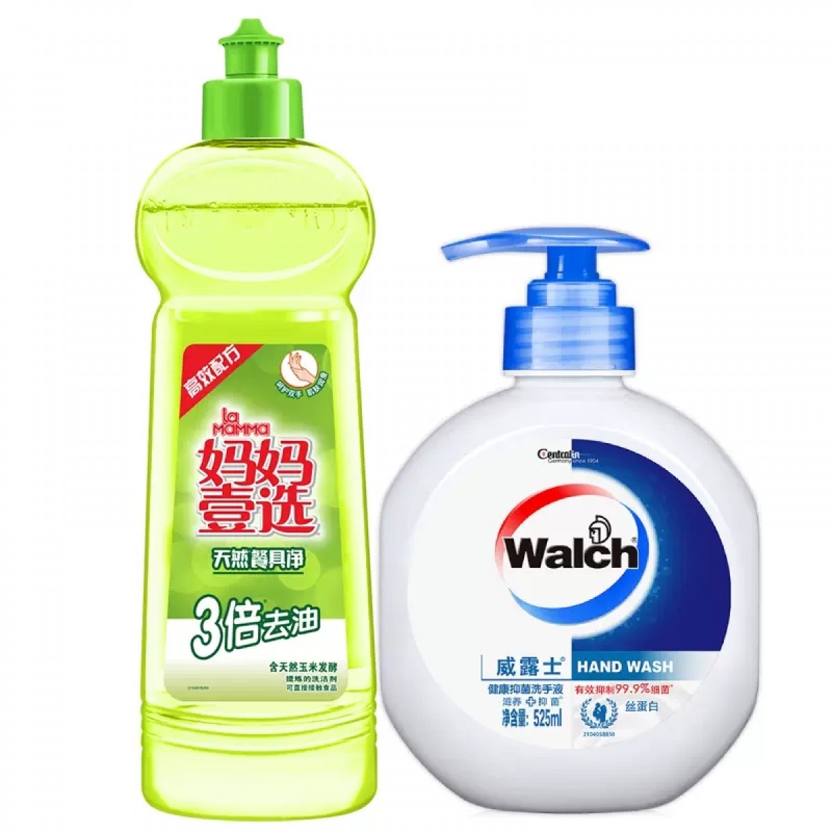 la洗洁精+洗手液套装【500g+525ml】