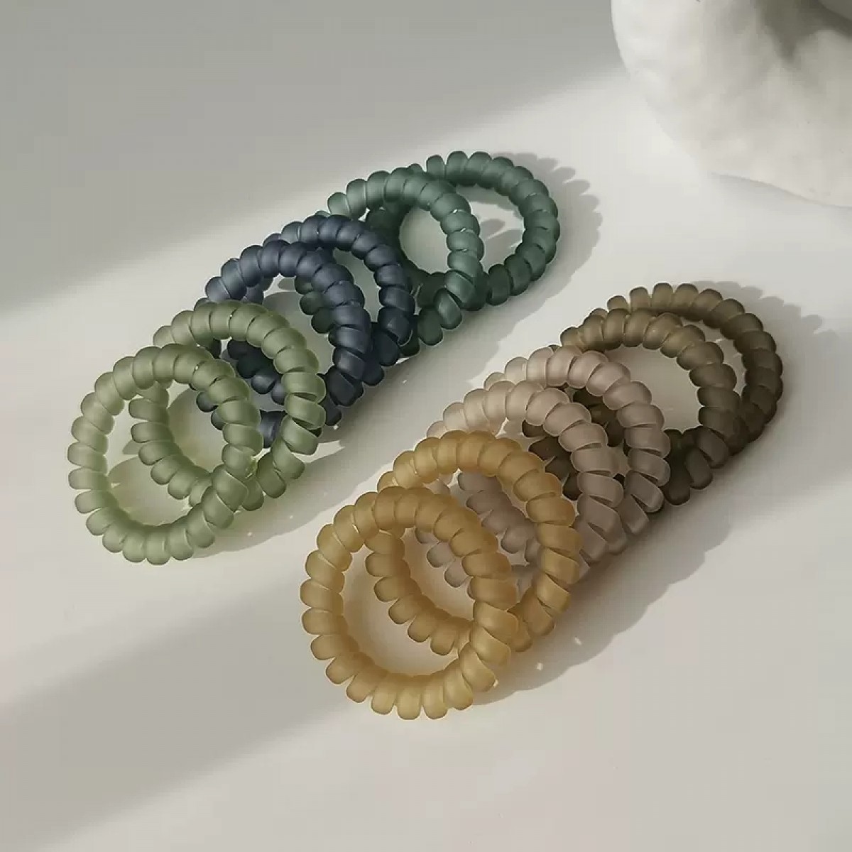 彩色磨砂电话线发圈12个