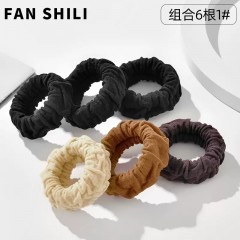 高马尾丸子头发圈粗头绳混色6根