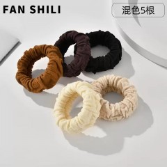 丸子头发圈粗头绳混色5根