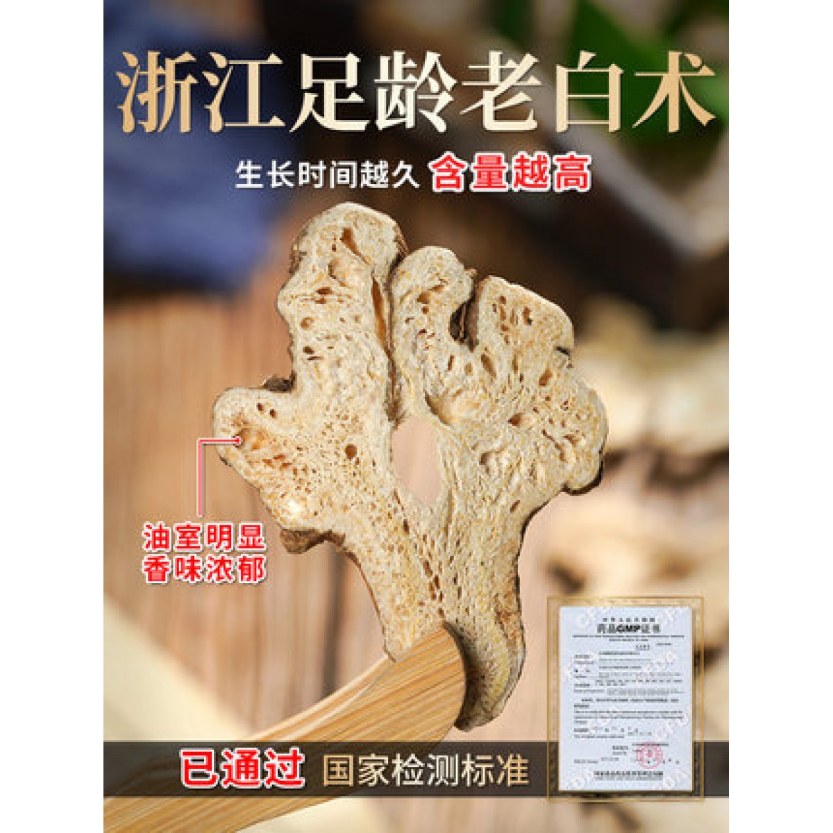 浙江足龄白术500g