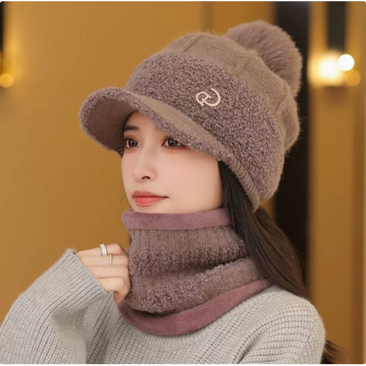 女士秋冬天加厚保暖帽