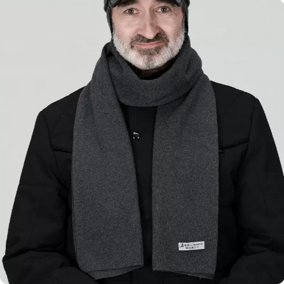 中老年人防寒男士围巾冬季保暖