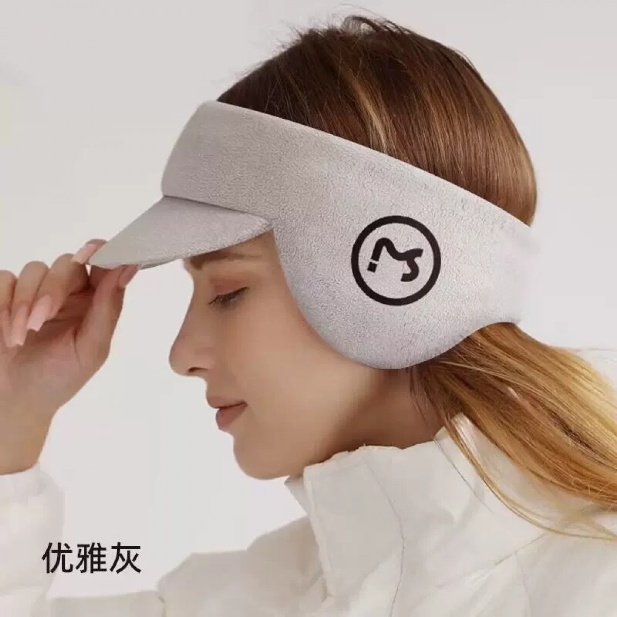 头套耳罩一体防风防冻耳包灰色款