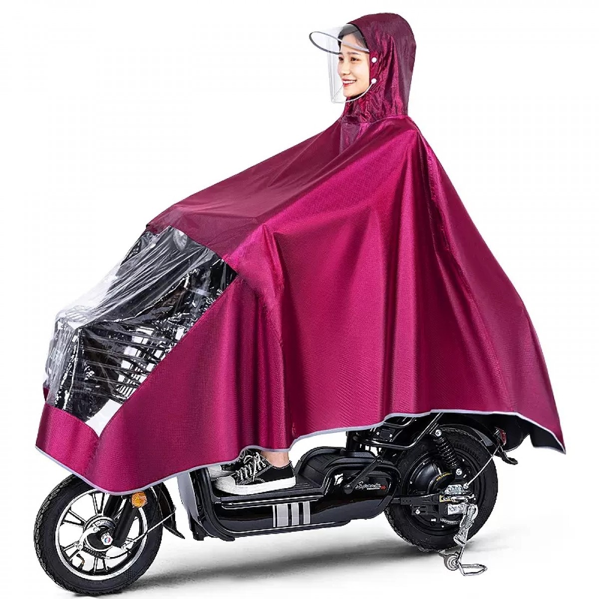 电动车专用长款全身雨披【4XL】