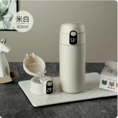 带吸管的保温杯老年人专用喝水防呛防洒420ml